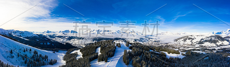 Megeve (Megève)滑雪站在法国阿尔卑斯山的高级萨瓦