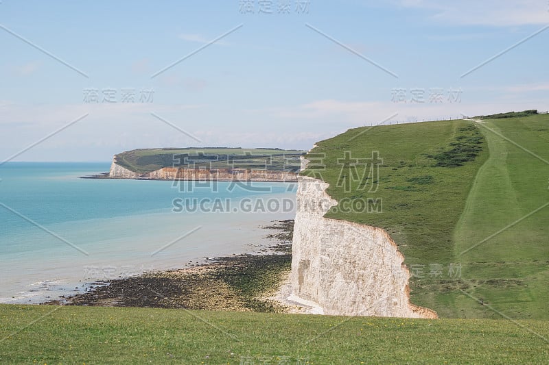 七姐妹白垩悬崖，伊斯特本，东苏塞克斯，英格兰，英国