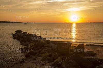 纽约长岛的日落