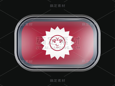 尼泊尔变体国旗。矩形形状与圆角
