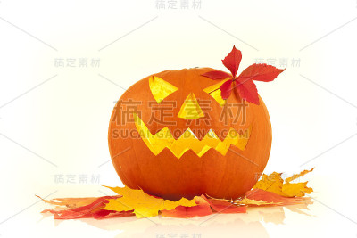 照亮万圣节的南瓜南瓜灯