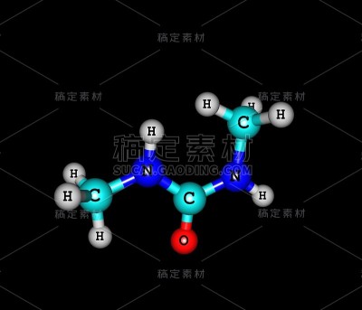 二甲基脲分子在黑色上分离