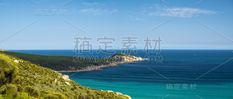 美丽的舌尖延伸到澳大利亚威尔逊海角国家公园的海洋