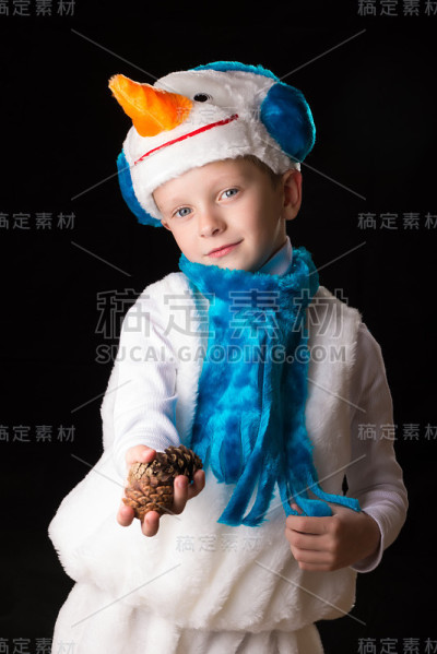 男孩圣诞节服装雪人