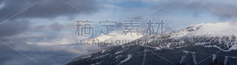 惠斯勒美丽的加拿大雪景