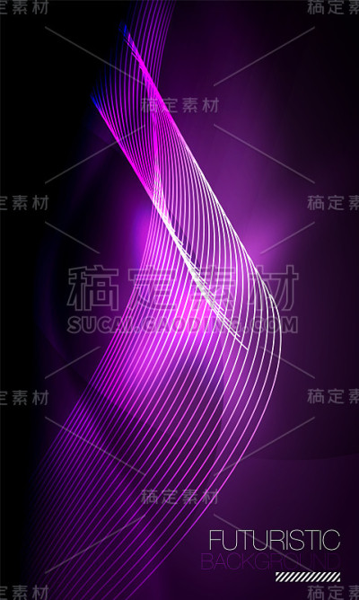 光滑的霓虹灯波