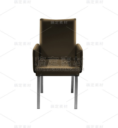 皮革扶手椅孤立