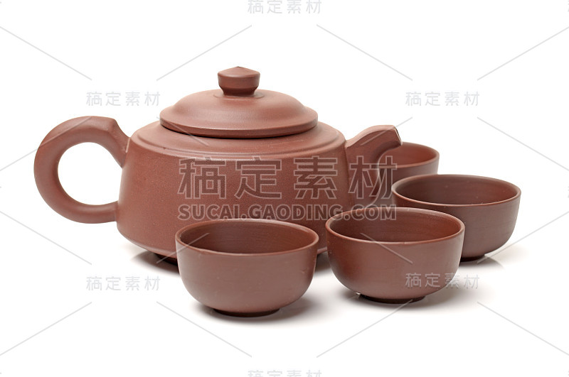 白底隔离泡茶用陶瓷茶壶