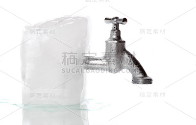 在水龙头上加冰