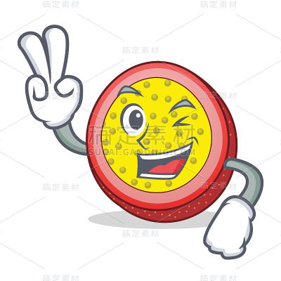 两指百香果人物卡通