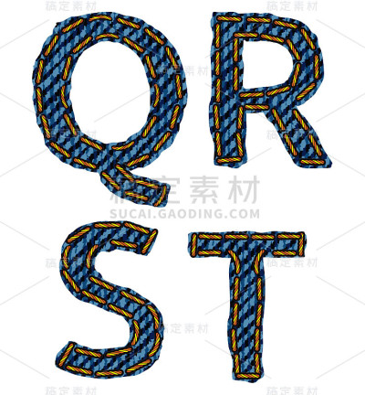牛仔裤字母表的信