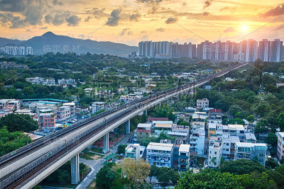 夜间公路桥