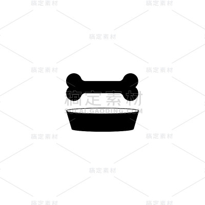 骨矢量图标，平面风格孤立在白色背景，插图