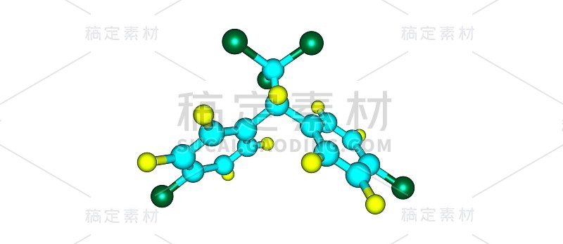 二氯二苯三氯乙烷或滴滴涕分子结构上分离为白色