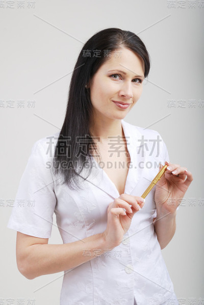 迷人的女商人。