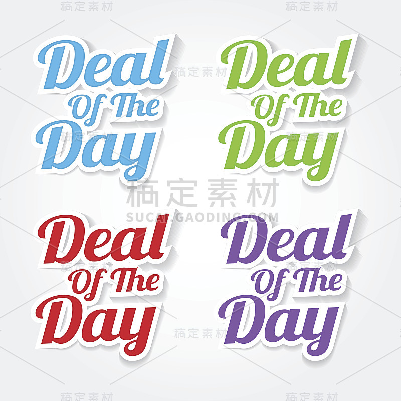 Deal Of The Day彩色矢量图标设计