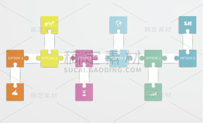 部分带有图标的纸谜题。