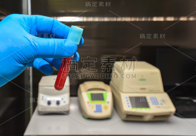 在实验室中对生物样本的研究。