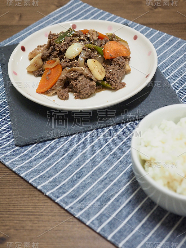 亚洲食物烤肉