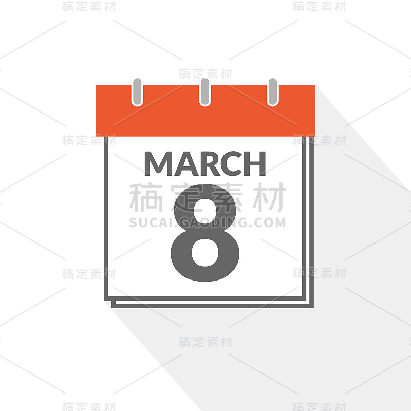 3月8日日历日期图标