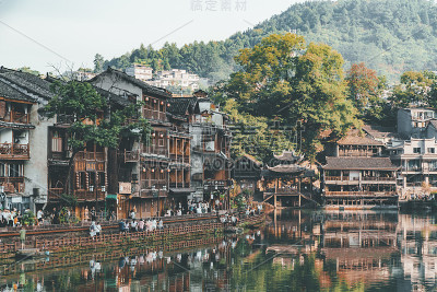 凤凰古城风光，湖南，中国