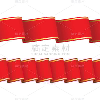 无缝的红丝带