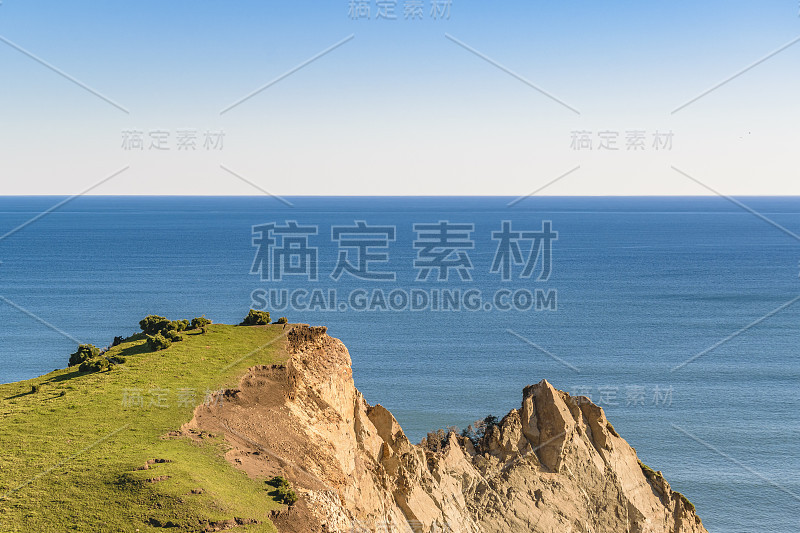 空中海岸景观场景，奇洛伊，智利