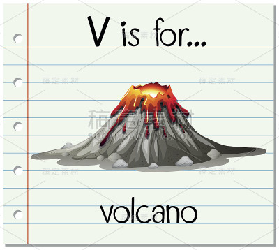 卡片上的V代表火山