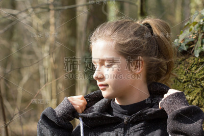 在户外