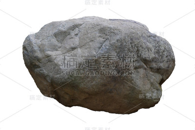 岩石孤立的白色背景