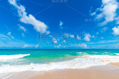 海浪海滩晴天安达曼海