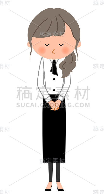 咖啡厅职员，服务员，鞠躬