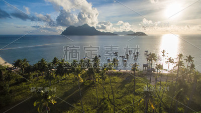 麦加岛全景鸟瞰图