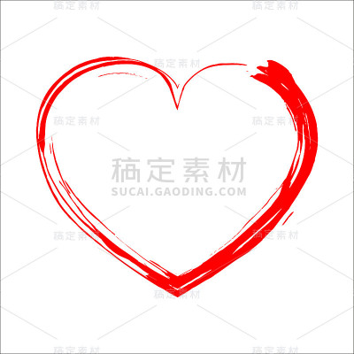 红心图标。矢量插图。