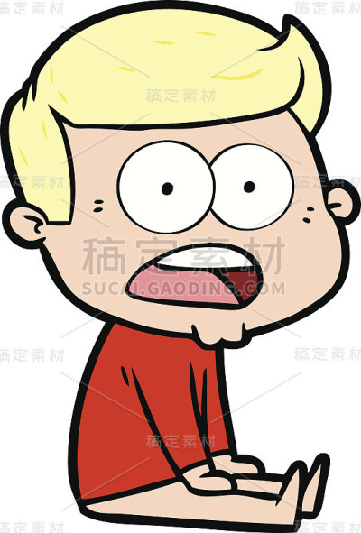 卡通震惊的人