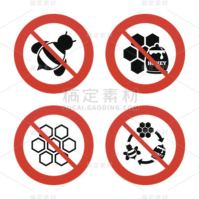 蜂蜜图标。蜂窝与蜜蜂的象征