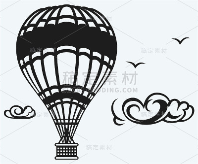 热气球在天空中