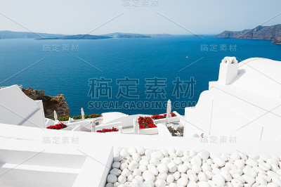 希腊圣托里尼岛的美丽景色。