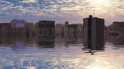 城在水中