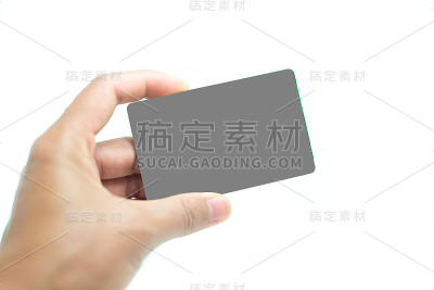 手持空白名片