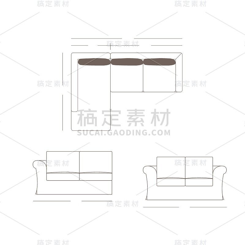 沙发的轮廓图