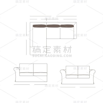 沙发的轮廓图