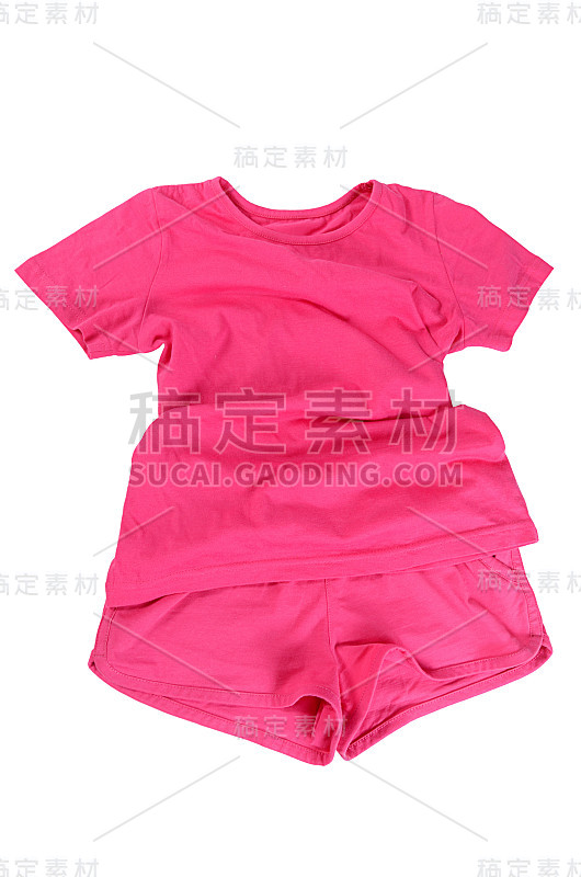 运动服粉红色孤立在白色上