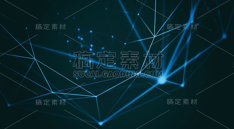 电丛现代冷蓝色未来虚拟技术背景，电信概念，网络网络数字生成图像。