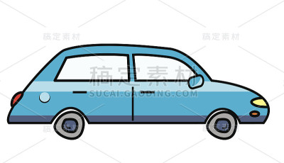 蓝色的汽车