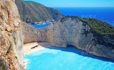 纳瓦吉奥海滩(海难)扎金索斯岛，希腊