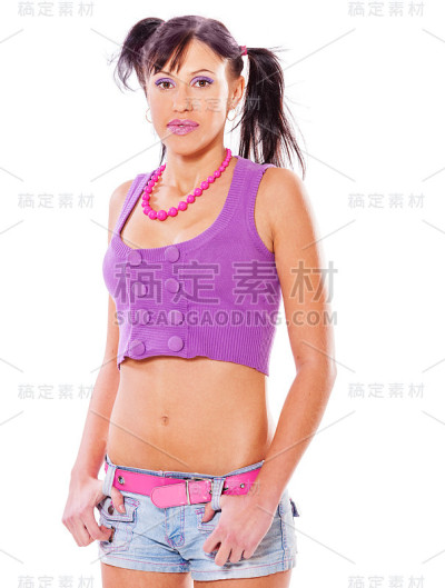 年轻女人把