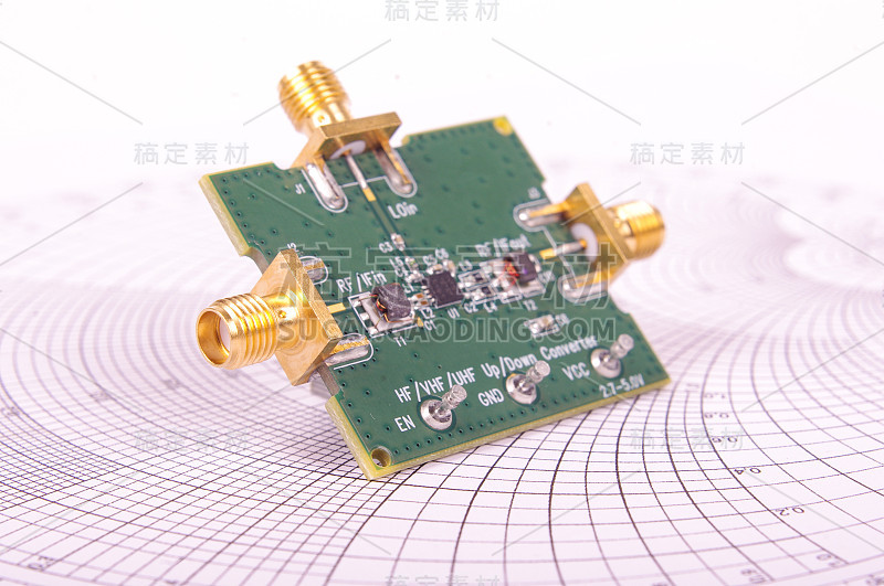 射频混频器PCB前的史密斯图