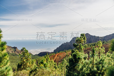 从特内里费的米拉多·德·拉·克鲁契塔的美妙景色