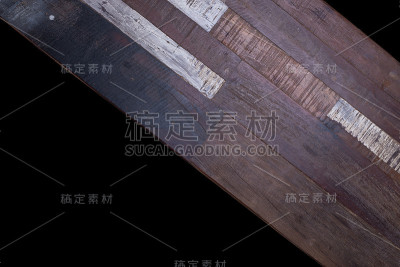 木材木板木板孤立在黑色背景上